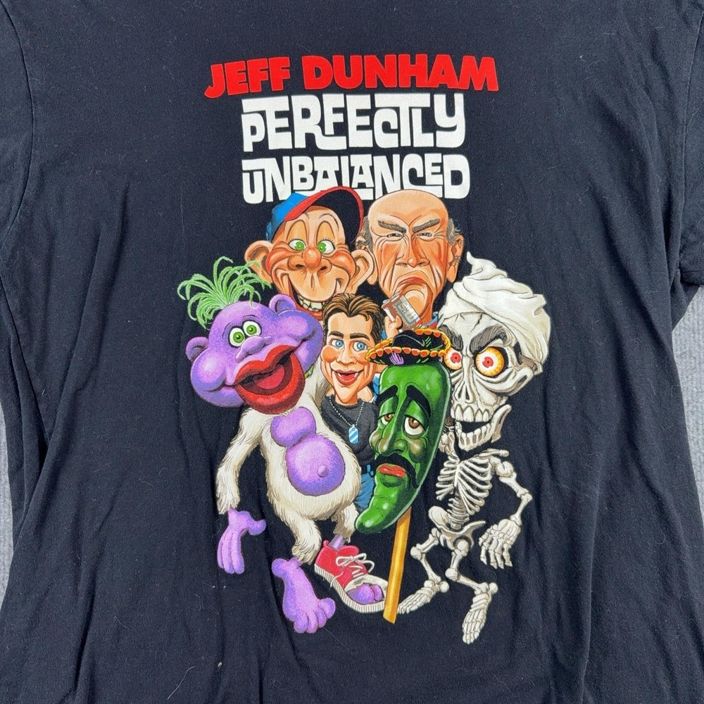 Jeff‎ Dunham Shirt Mens XL Black Perfectly Unbalanced Graphic Tee Comedy